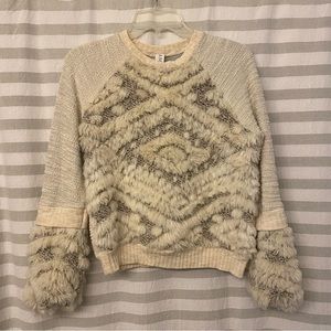 EUC Amadi Sz XS top with faux fur